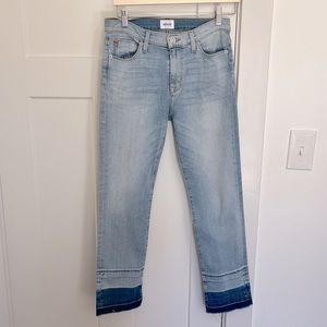 Hudson Zooey Released Hem Cropped Straight-Leg Jeans
